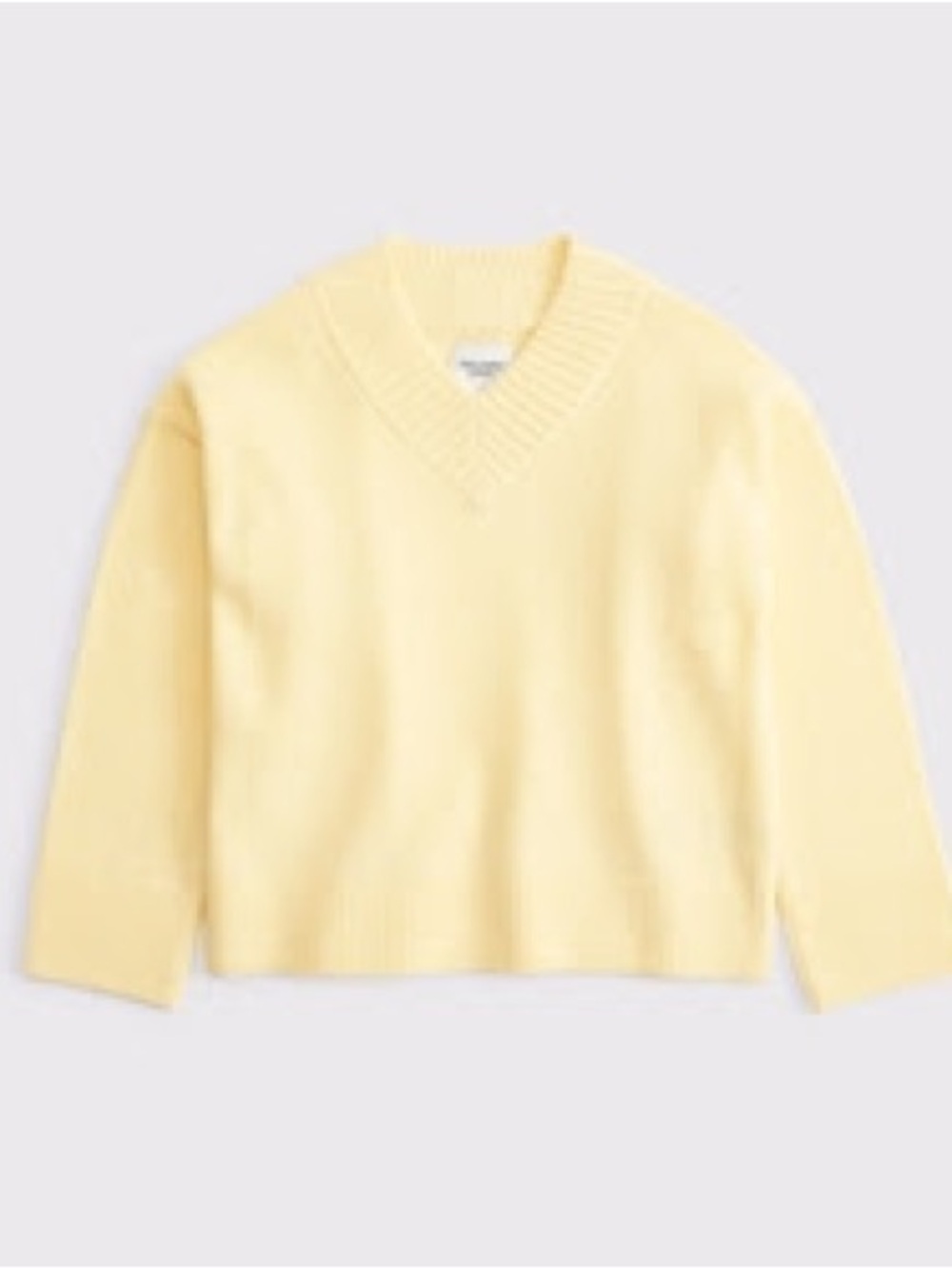 Abercrombie & Fitch Yellow V Neck Sweater